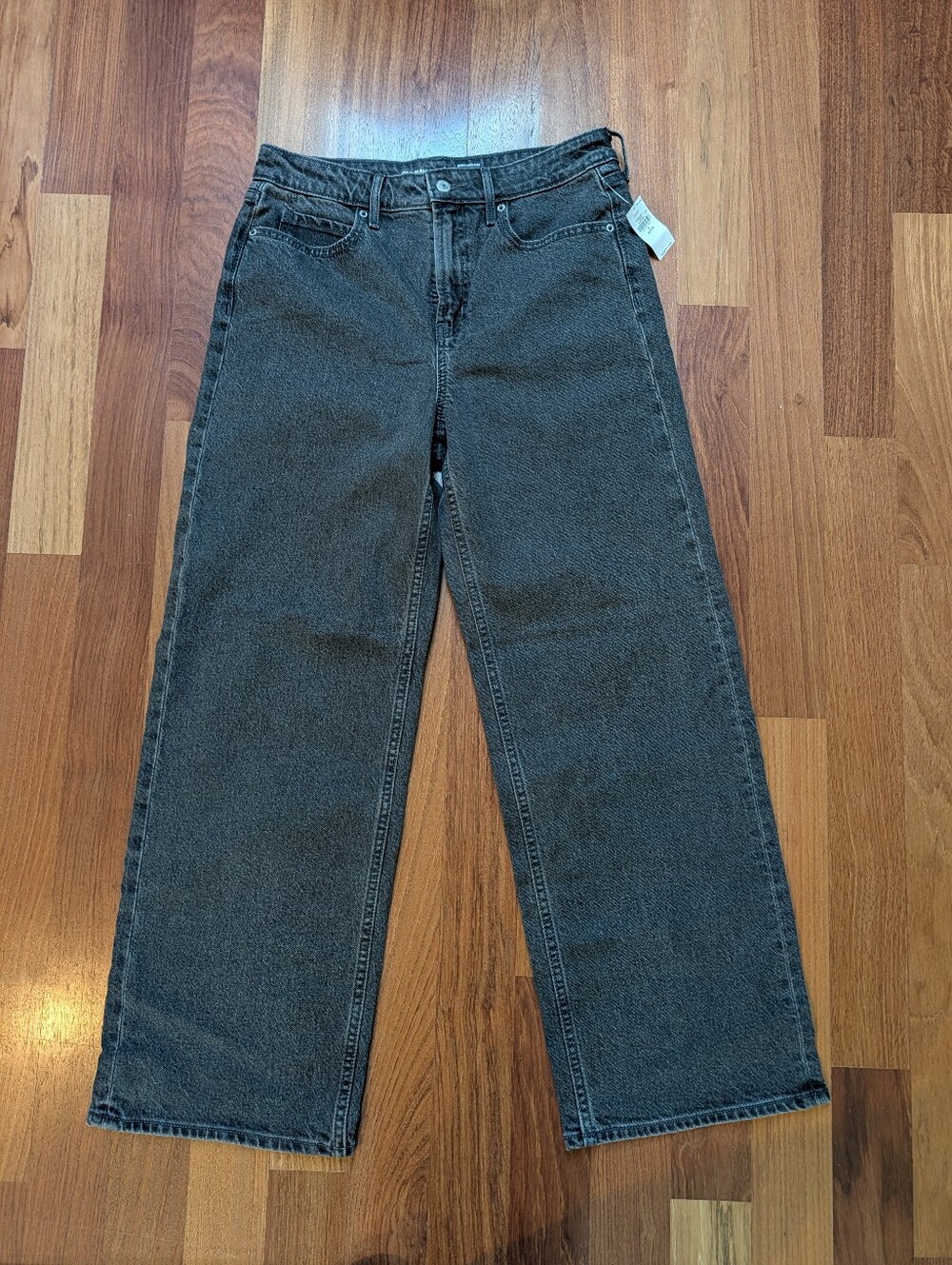 Old Navy Extra High Rise Wide Leg Jeans in Washed Black Multiple Sizes NWT/NWOT